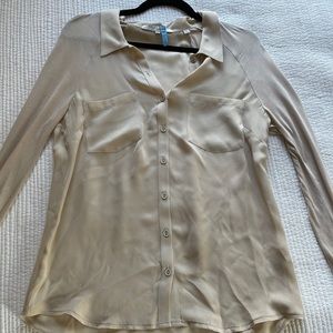 Bella Luxx Silk Button-Up Blouse